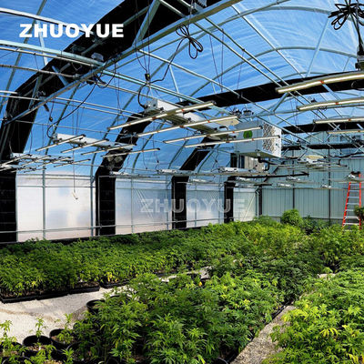 Tunnel 100% Light Deprivation Blackout System Greenhouse With Hydrophobic System